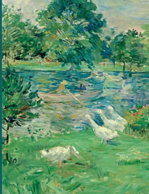 Girl in a Boat with Geese (1889) by Berthe Morisot