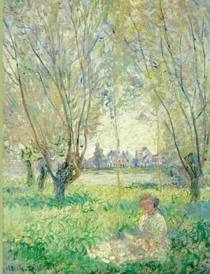 Woman Seated under the Willows (1880) by Claude Monet